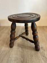 Load image into Gallery viewer, Vintage French Bobbin Leg Milking Stool

