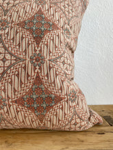 Load image into Gallery viewer, Vintage Indonesian Batik Pillow Rust &amp; Gray
