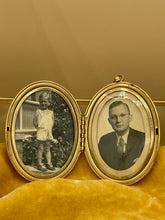 Load image into Gallery viewer, 12K Gold Fill Vintage Etched Photo Locket Pendant

