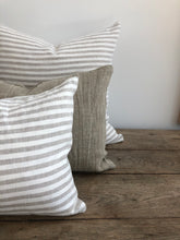 Load image into Gallery viewer, Natural Linen Ticking Stripe Pillow
