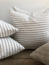 Load image into Gallery viewer, Natural Linen Ticking Stripe Pillow
